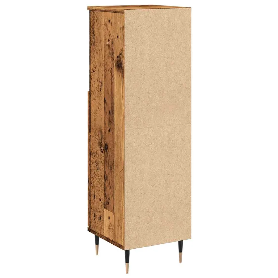 Armoire de salle de bain vieux bois 30x30x100cm bois ingénierie - 6
