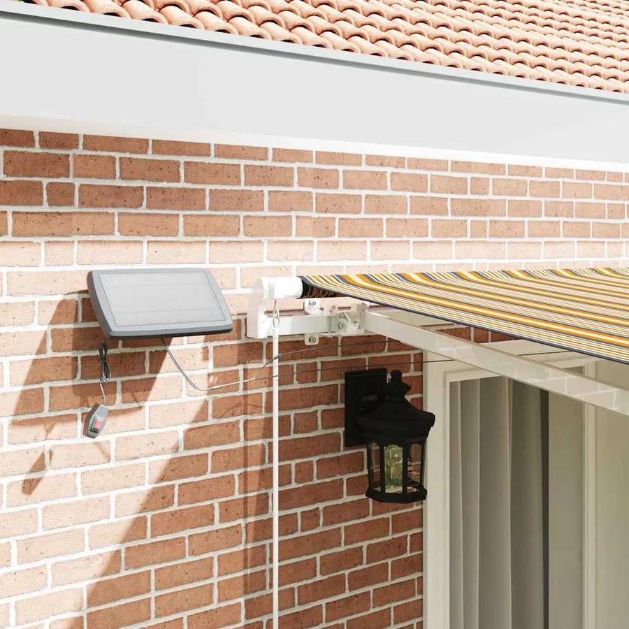 Auvent rétractable Multicolore 400 × 300 cm Tissu et Aluminium - 4