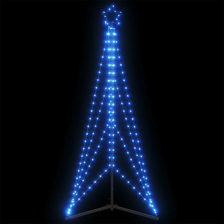 Sapin de Noël à LED 363 LED bleu 182 cm