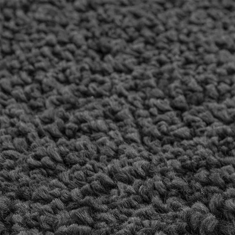 Tapis Shaggy Anti-dérapant Gris foncé 120 x 120 cm PP - 5