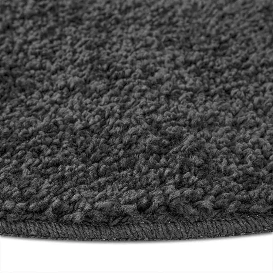Tapis Shaggy Anti-dérapant Gris foncé 120 x 120 cm PP - 6