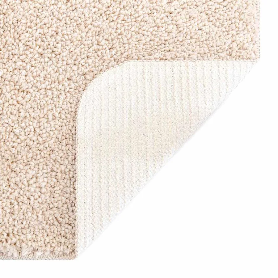 Tapis Shaggy Anti-dérapant Crème 120 x 120 cm PP - 4
