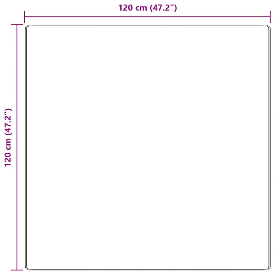 Tapis Shaggy Anti-dérapant Crème 120 x 120 cm PP - 8