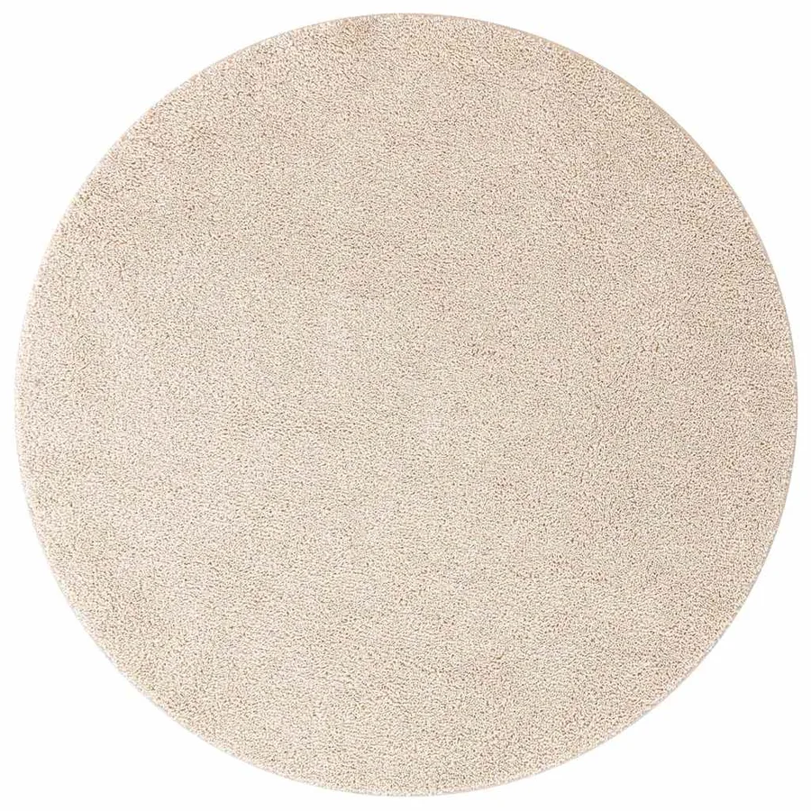 Tapis Shaggy Anti-dérapant Crème 120 x 120 cm PP - 2