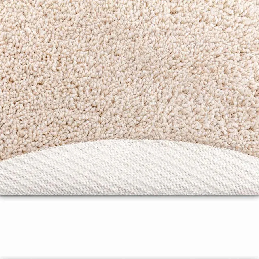 Tapis Shaggy Anti-dérapant Crème 120 x 120 cm PP - 4
