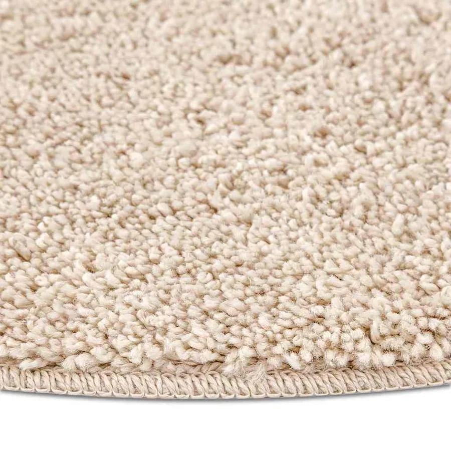 Tapis Shaggy Anti-dérapant Crème 120 x 120 cm PP - 6