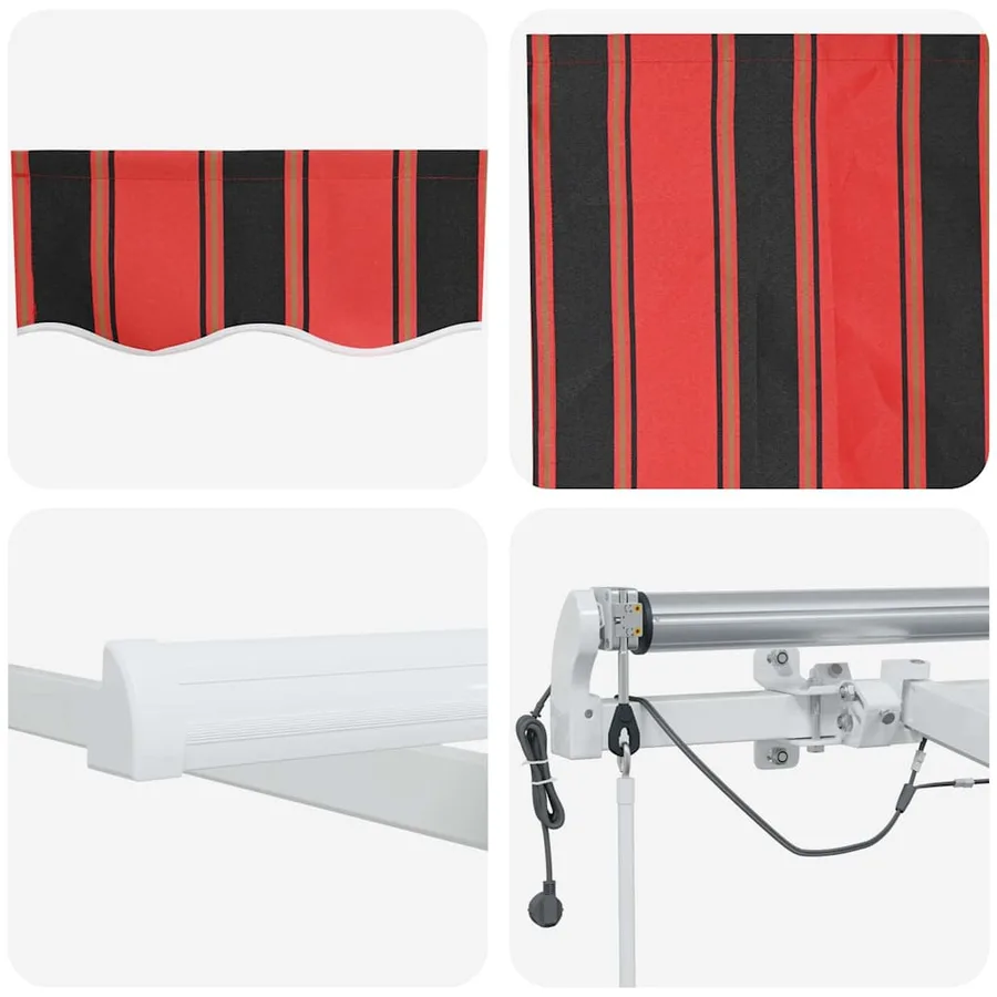 Auvent rétractable Orange et marron 400 × 300 cm Polyester - 10