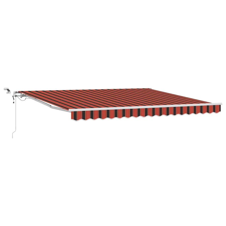 Auvent rétractable Orange et marron 400 × 300 cm Polyester - 2