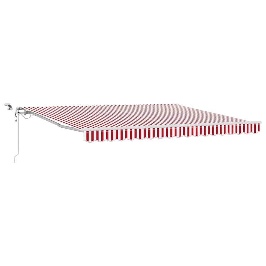 Auvent rétractable Rouge et Blanc 400 × 350 cm Polyester - 2