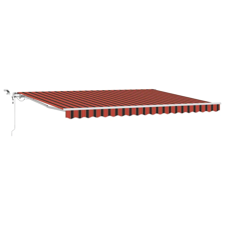 Auvent rétractable Orange et marron 450 × 300 cm Polyester - 2
