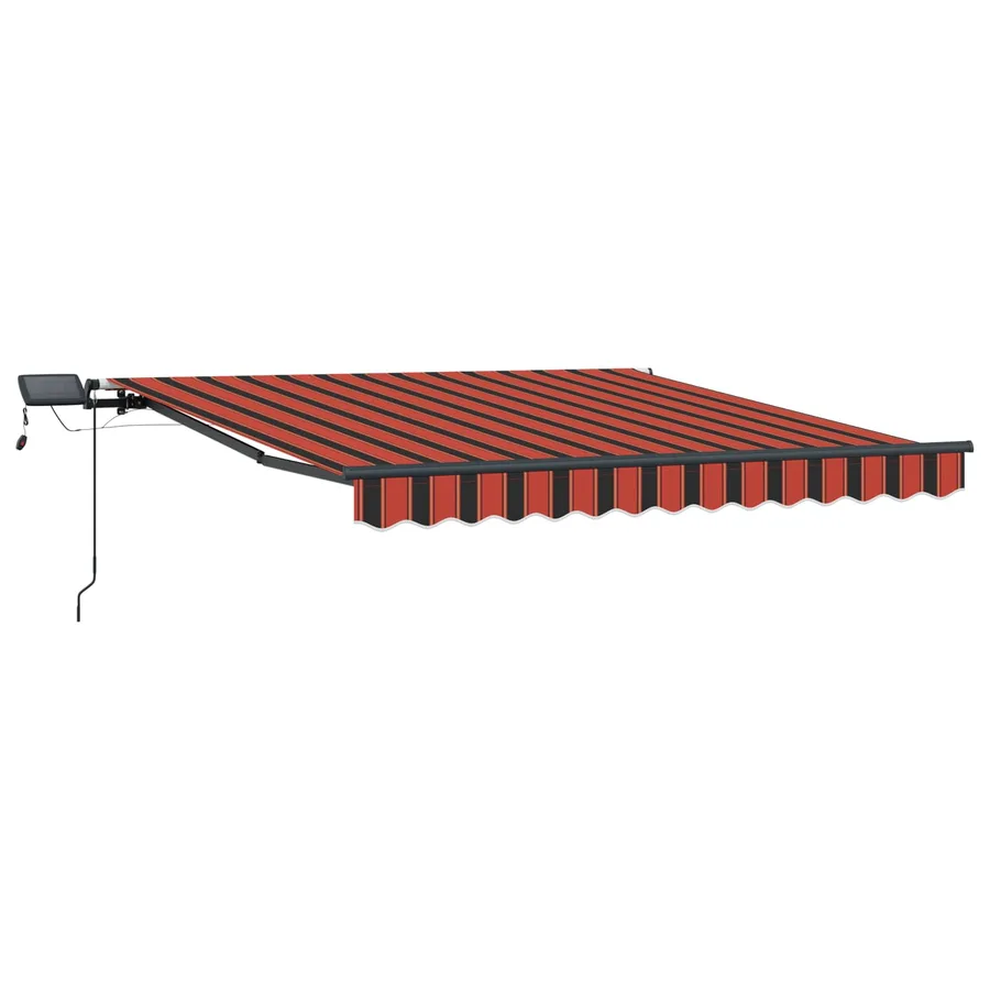 Auvent rétractable orange et marron 300 x 250 cm - 2