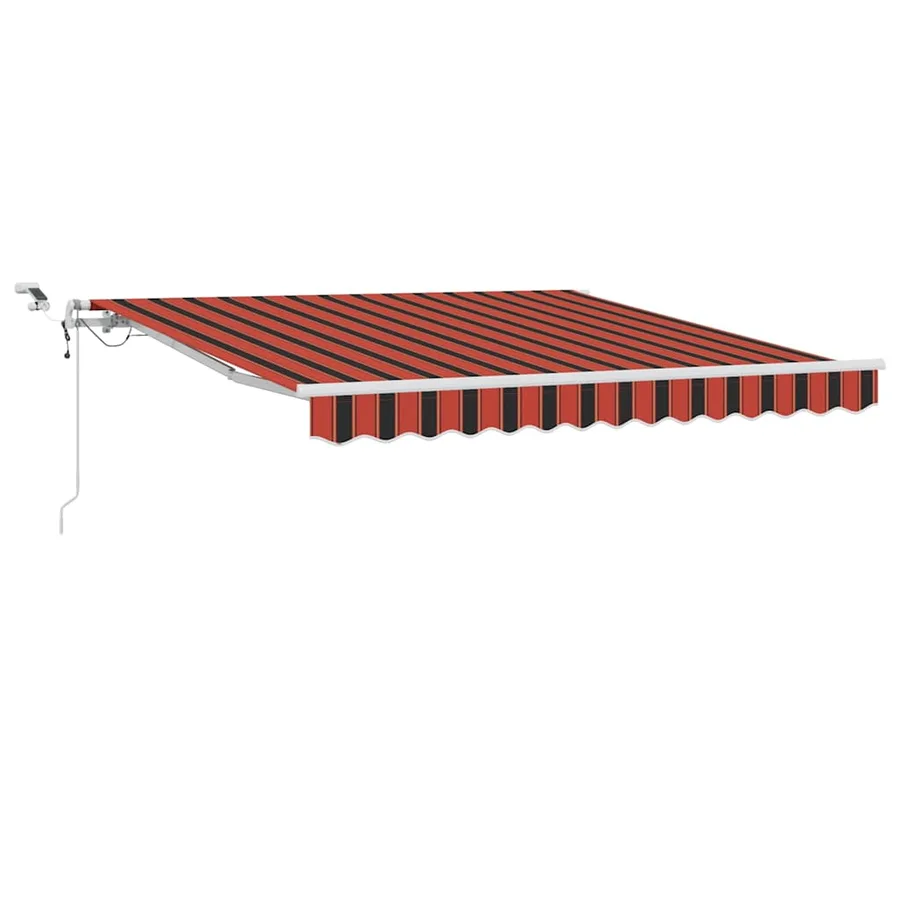 Auvent rétractable Orange et marron 300 x 250 cm Polyester - 2