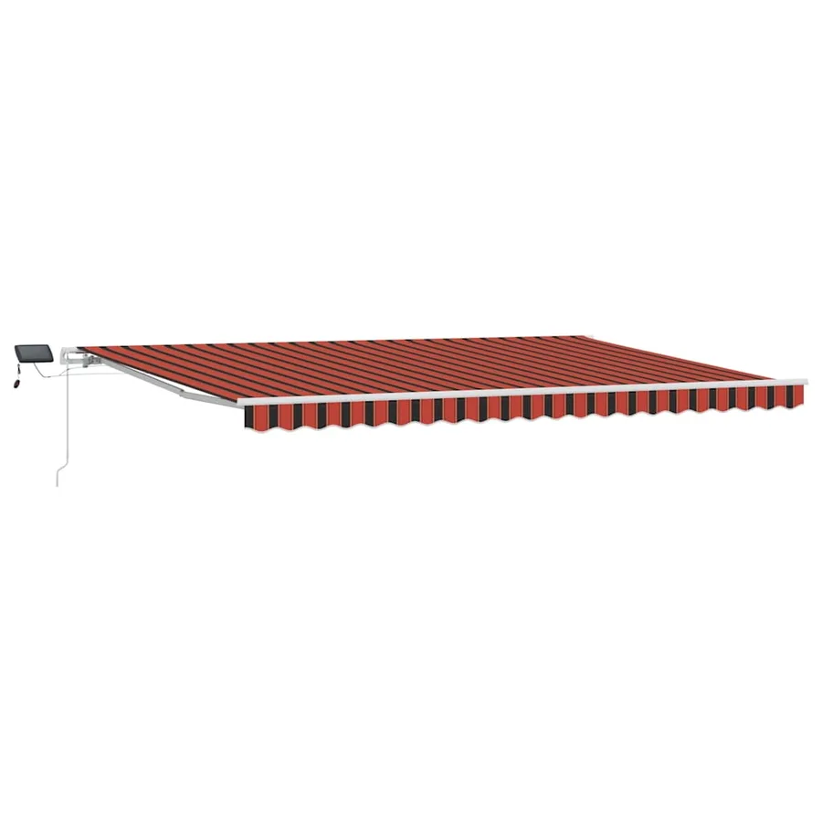 Auvent rétractable orange et marron 500 × 300 cm - 2