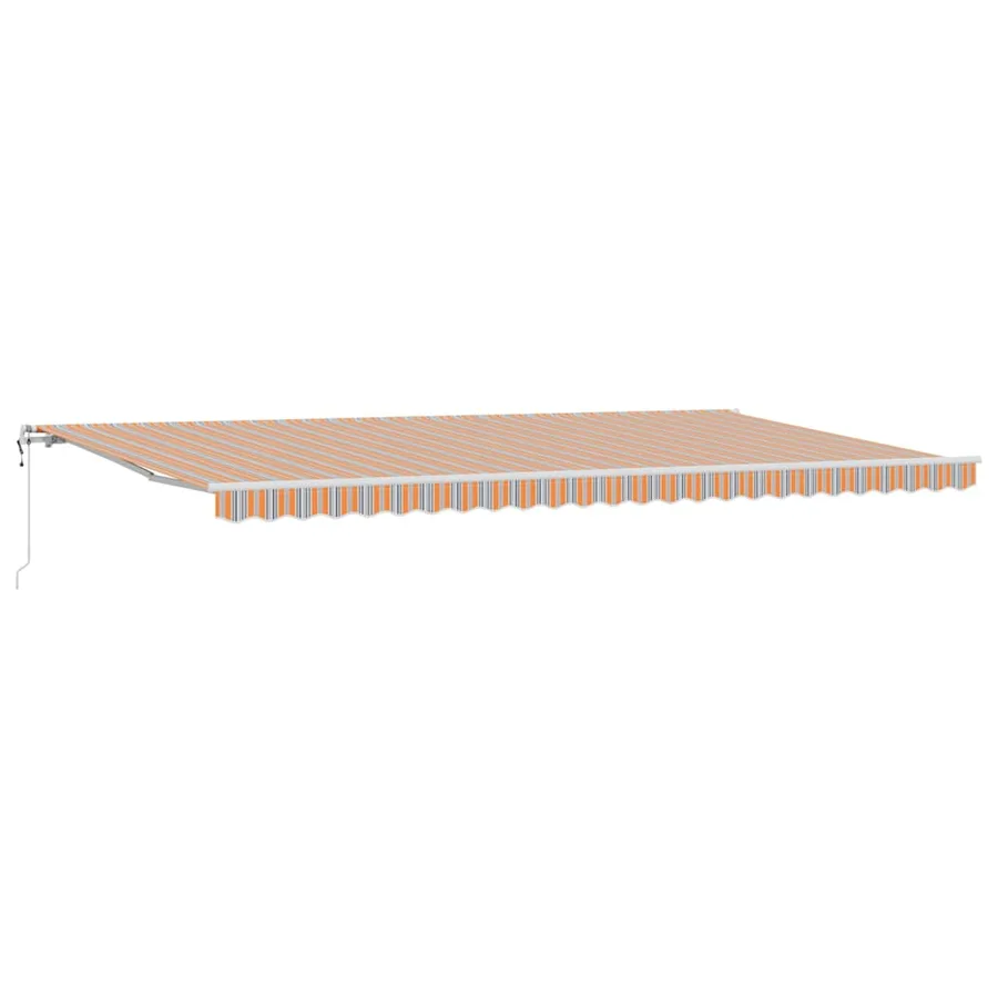 Auvent rétractable Multicolore 600 × 300 cm Tissu et Aluminium - 2