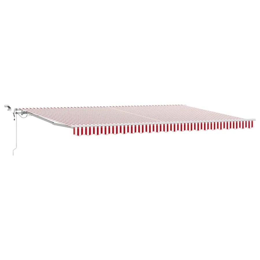 Auvent rétractable Rouge et Blanc 500 × 350 cm Polyester - 2
