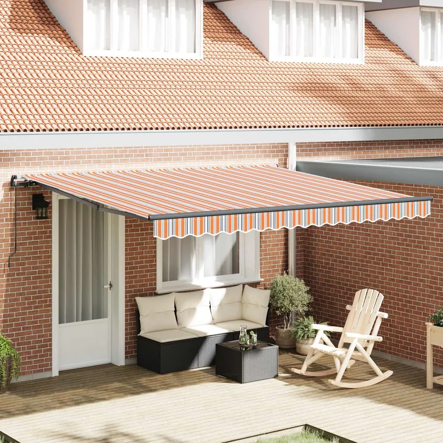 Auvent rétractable Multicolore 400 × 350 cm