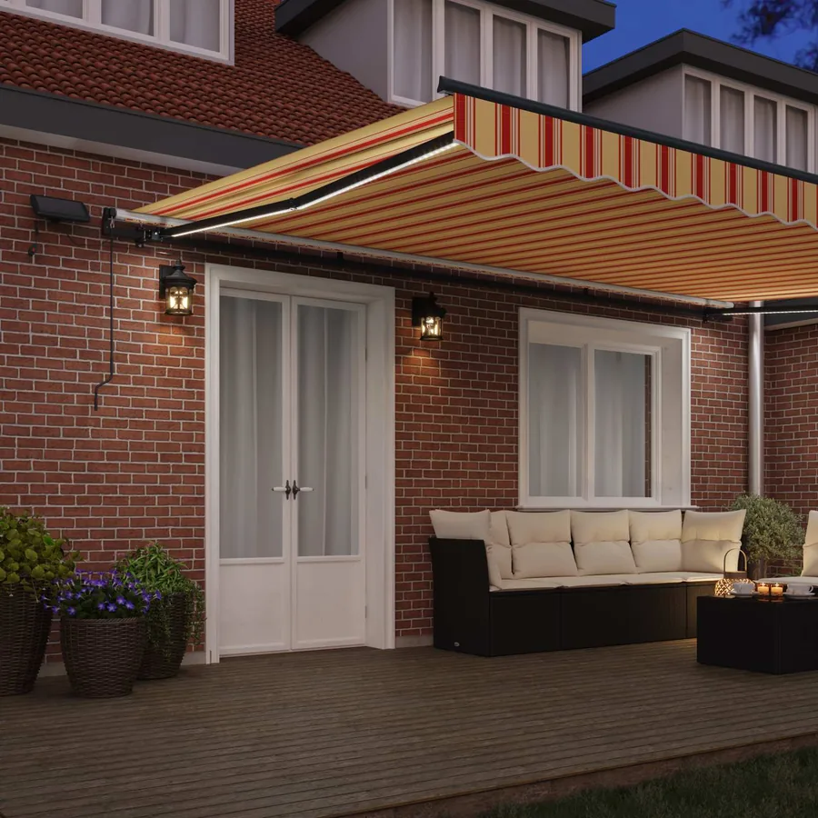 Auvent rétractable Jaune et Orange 500 × 300 cm - 3