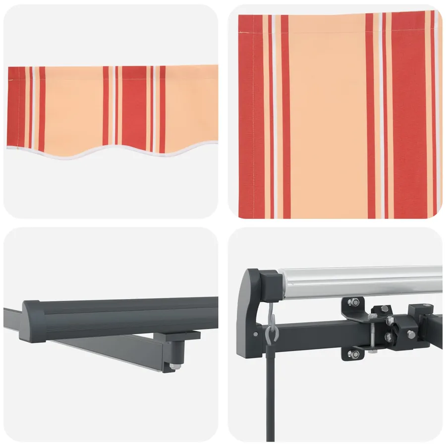 Auvent rétractable Jaune et Orange 500 × 300 cm - 8