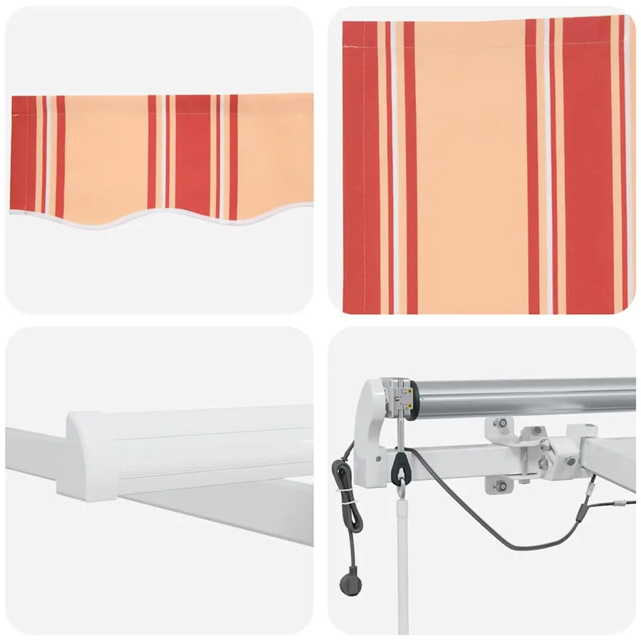 Auvent rétractable Jaune et Orange 600 × 350 cm Polyester - 10