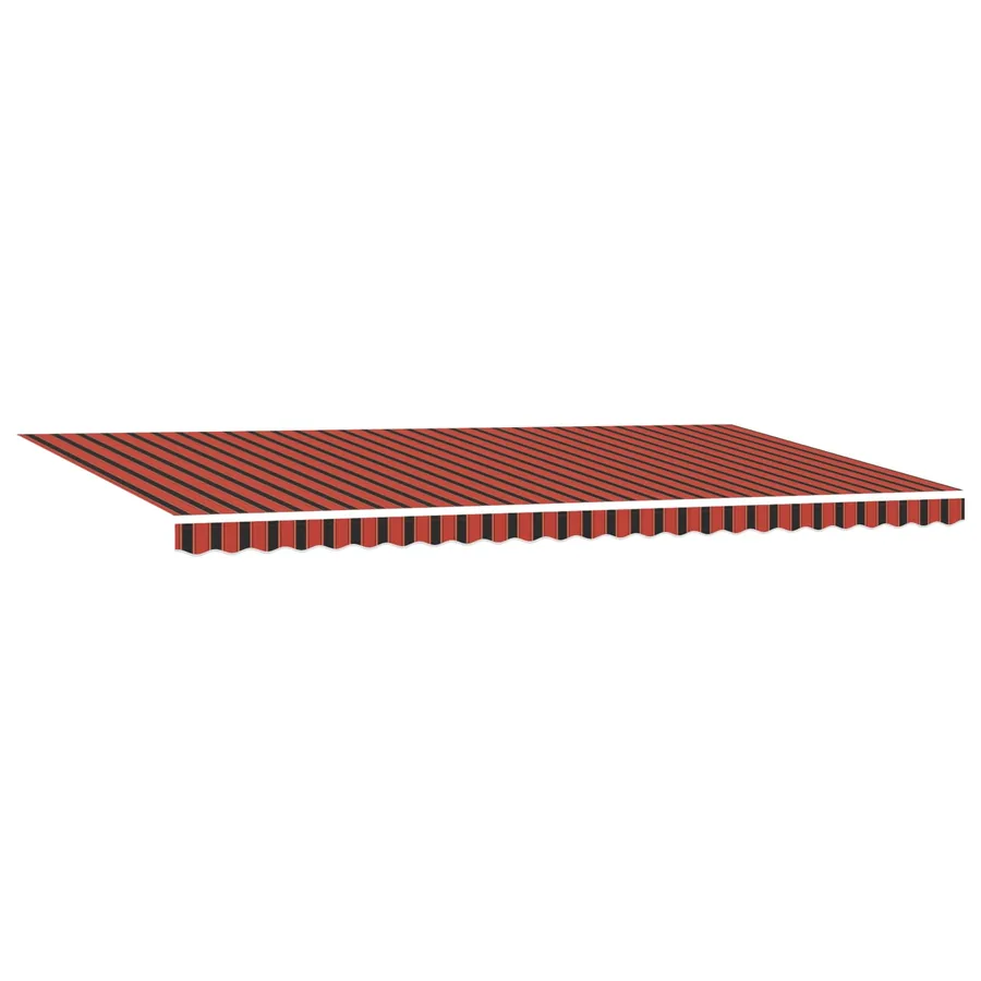 Auvent rétractable orange et marron 600 × 300 cm - 4