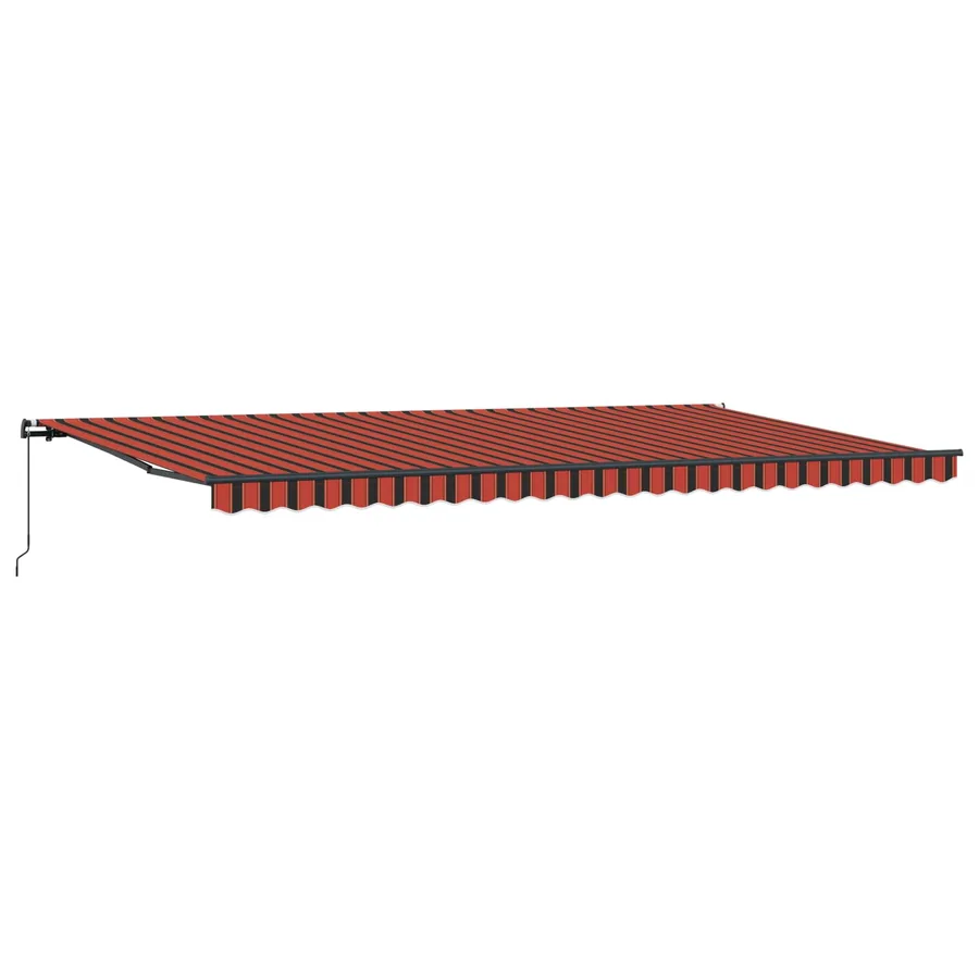 Auvent rétractable orange et marron 600 × 300 cm - 5