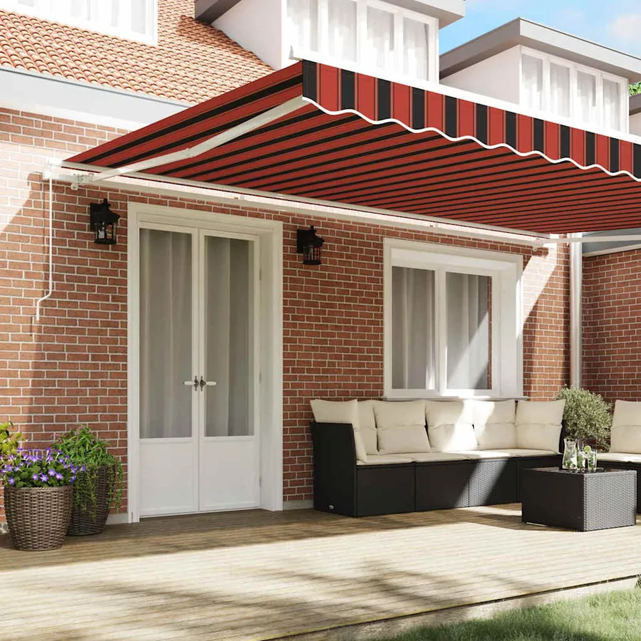 Auvent rétractable Orange et marron 500 × 350 cm - 3