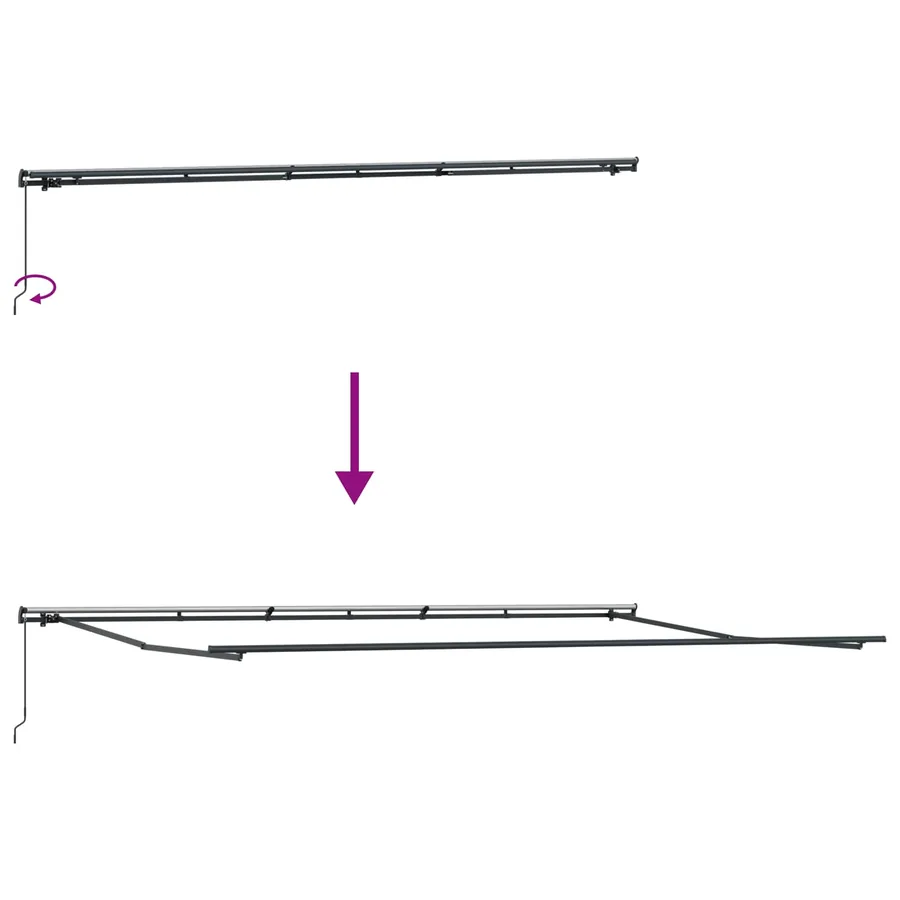 Auvent rétractable Multicolore 600 × 300 cm - 9