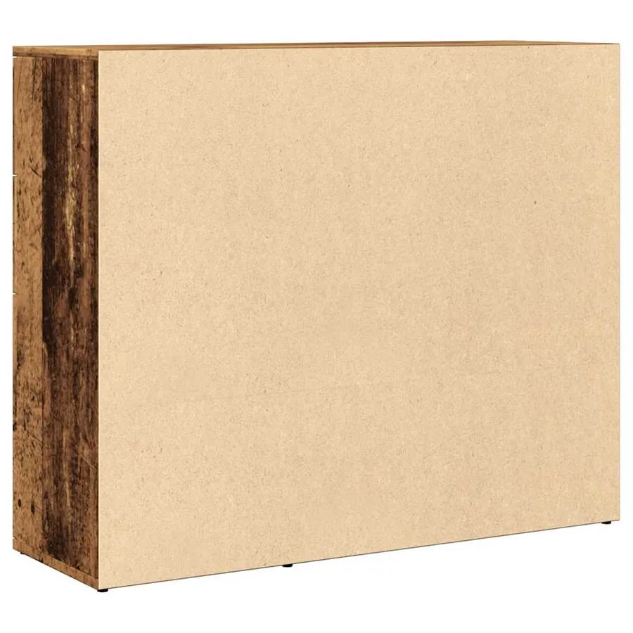 Buffet vieux bois 91x29,5x75 cm bois d'ingénierie - 6