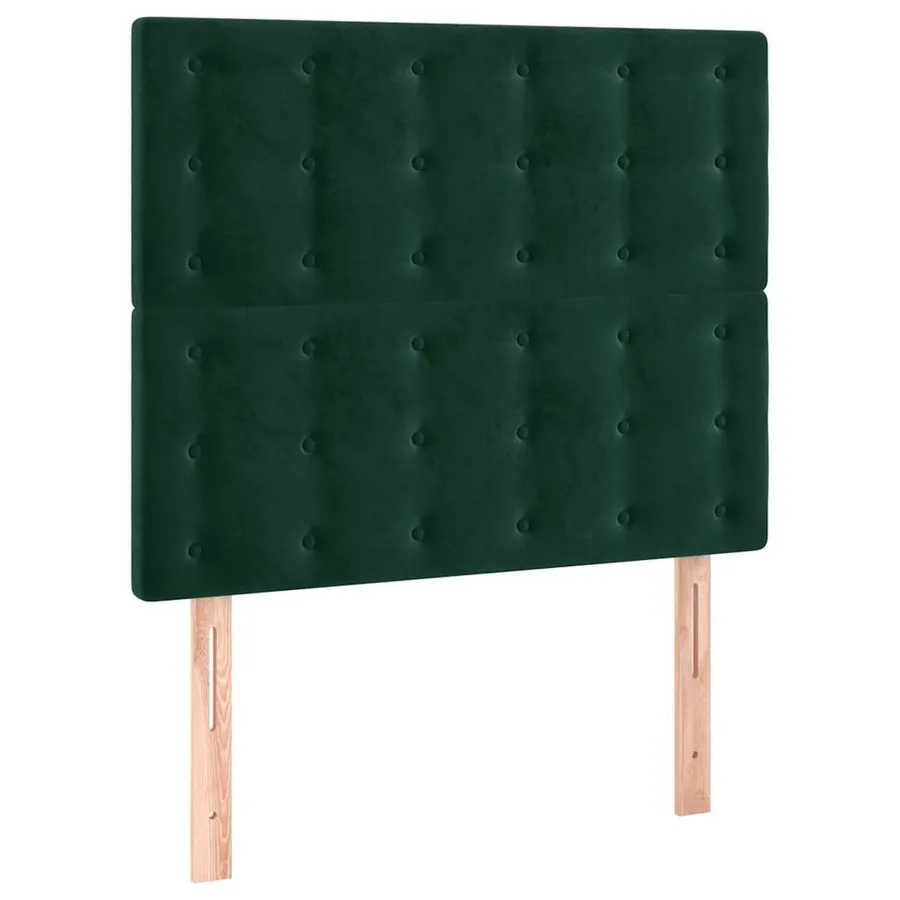 Tête de lit à LED Vert foncé 80x5x118/128 cm Velours - 3
