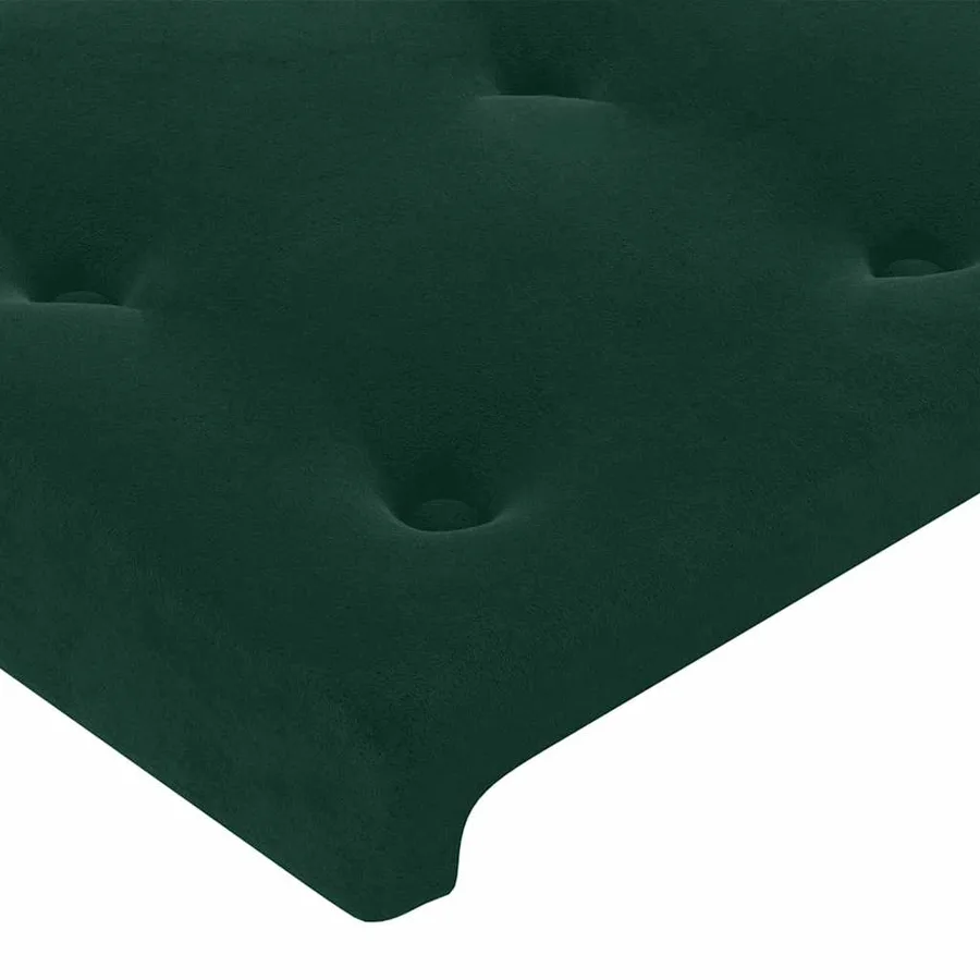 Tête de lit à LED Vert foncé 80x5x118/128 cm Velours - 5