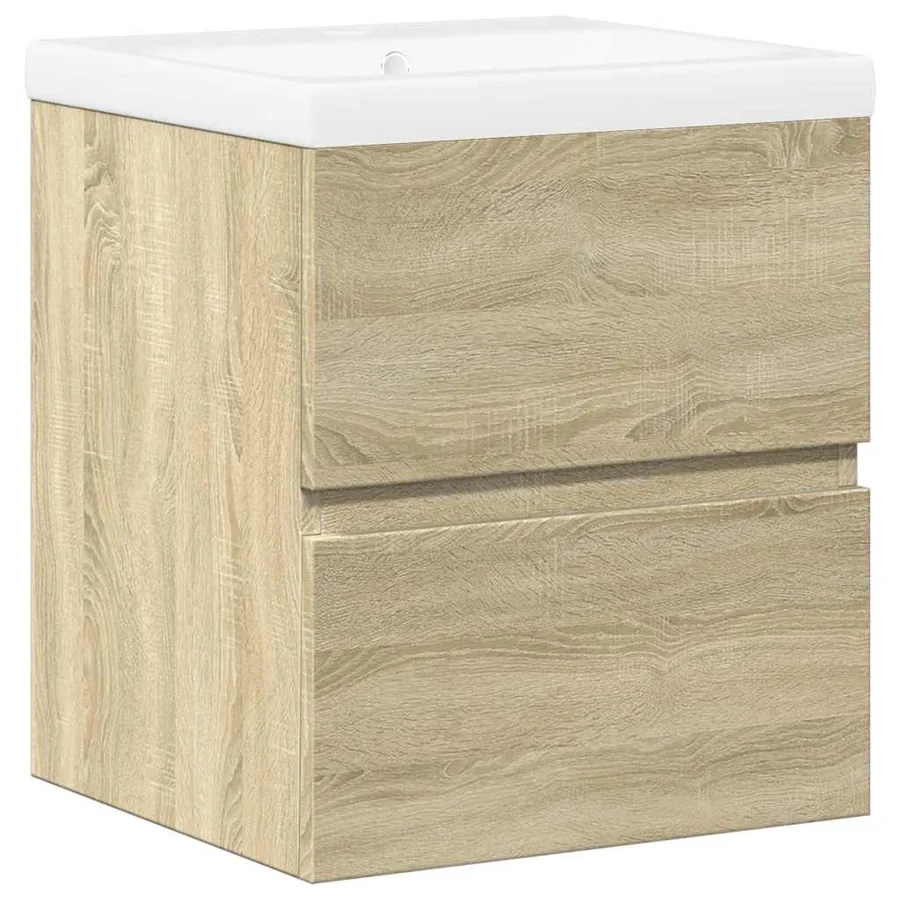 Ensemble de meubles de salle de bain 2 pcs chêne sonoma - 2