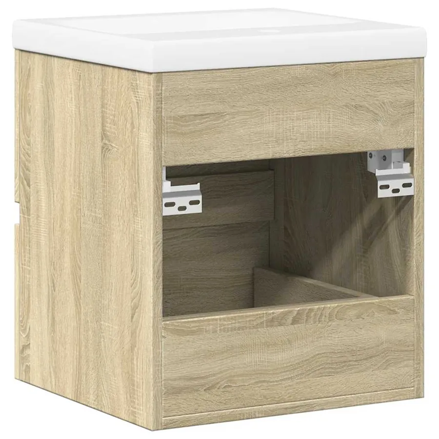Ensemble de meubles de salle de bain 2 pcs chêne sonoma - 6