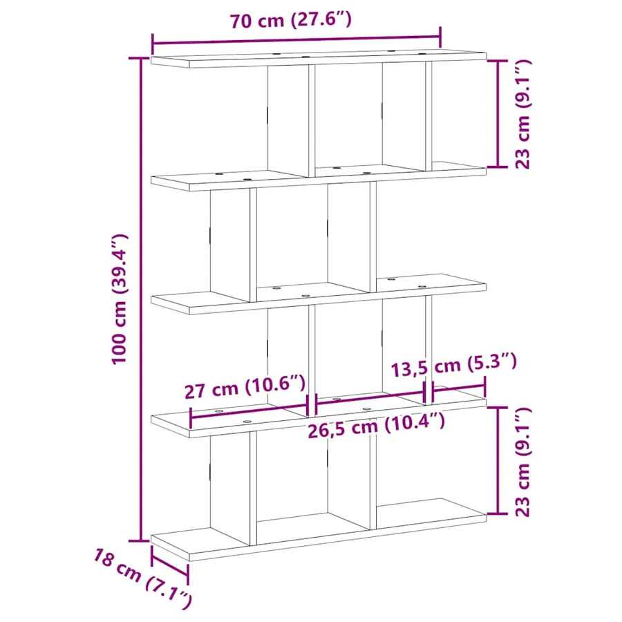 Étagère cube murale 12 compartiments noir bois d'ingénierie - 10
