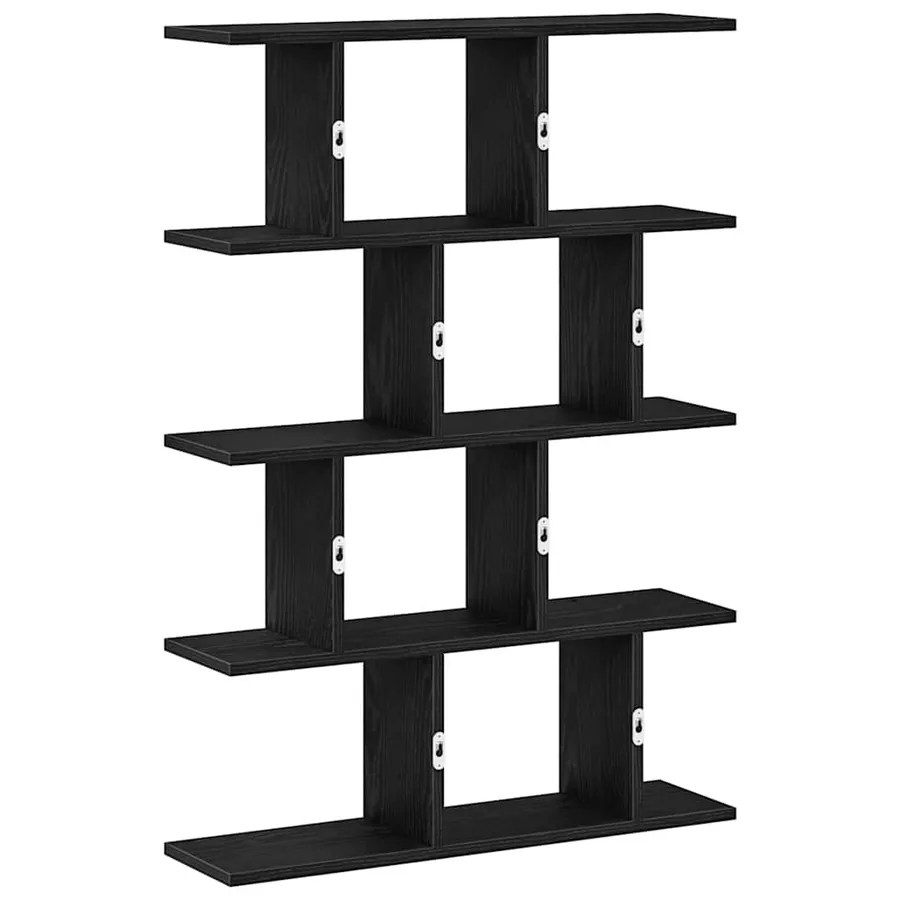 Étagère cube murale 12 compartiments noir bois d'ingénierie - 6