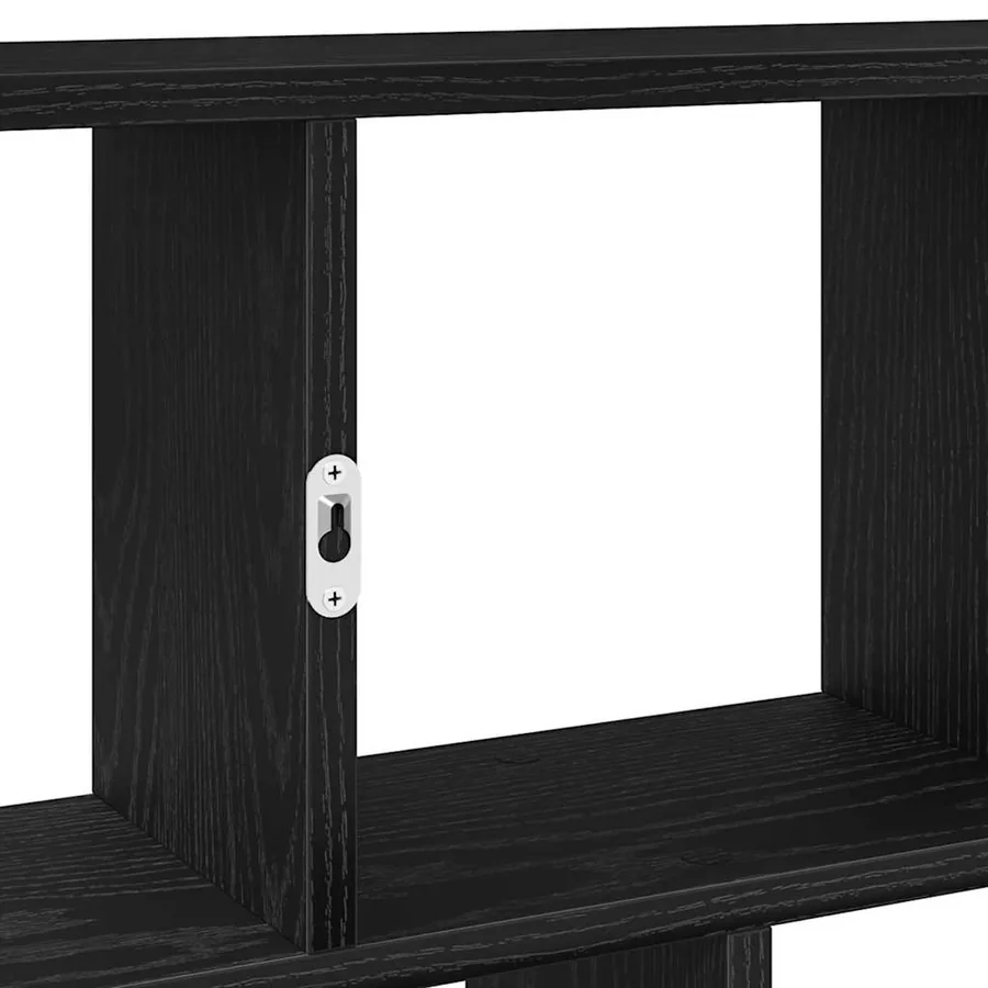 Étagère cube murale 12 compartiments noir bois d'ingénierie - 8