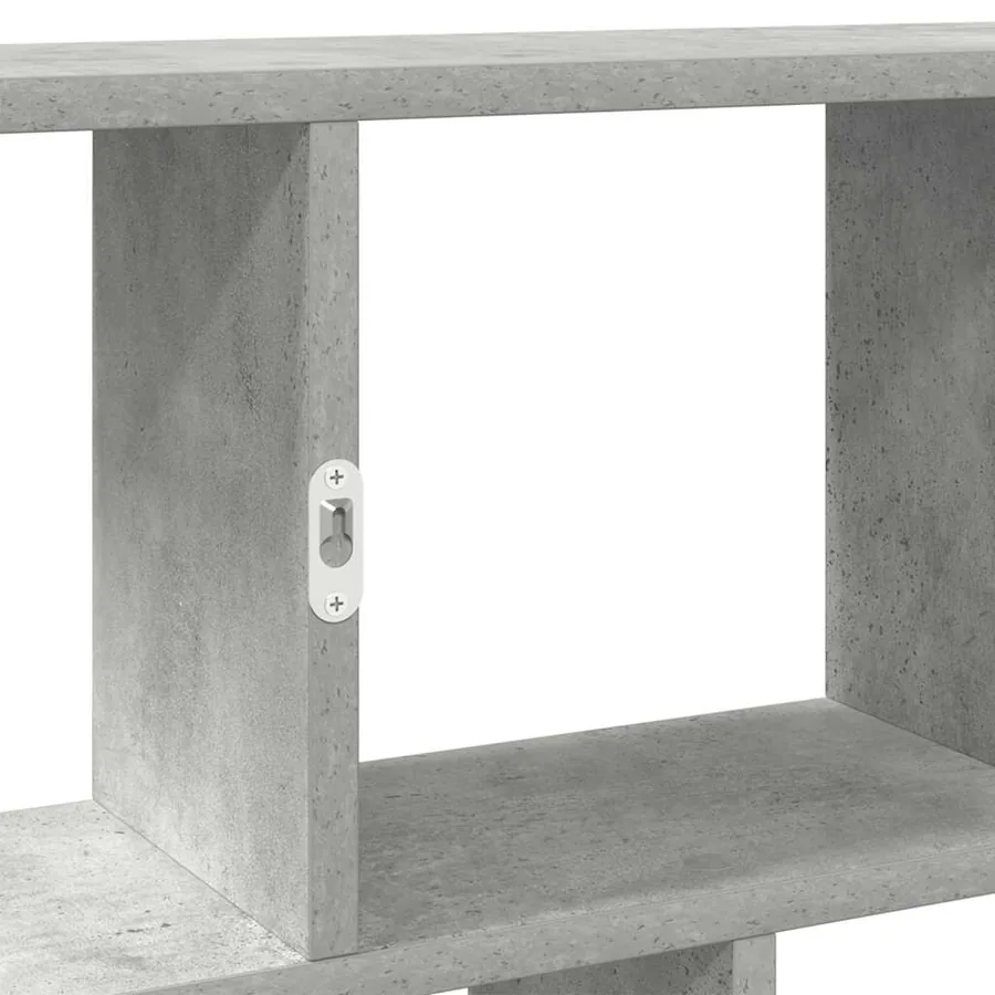 Étagère cube murale 12 compartiments gris béton bois ingénierie - 8