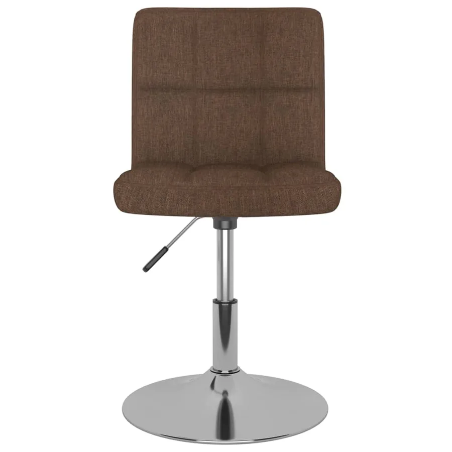 Chaise pivotante de salle à manger Marron Tissu - 3