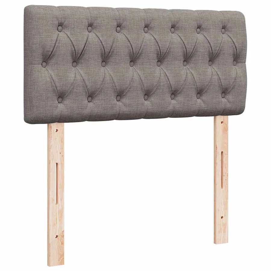 Lit ottoman avec matelas et LED taupe 90x200 cm tissu - 10