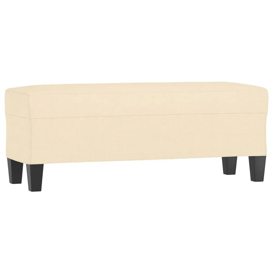 Banc Crème 100x35x41 cm Tissu - 2
