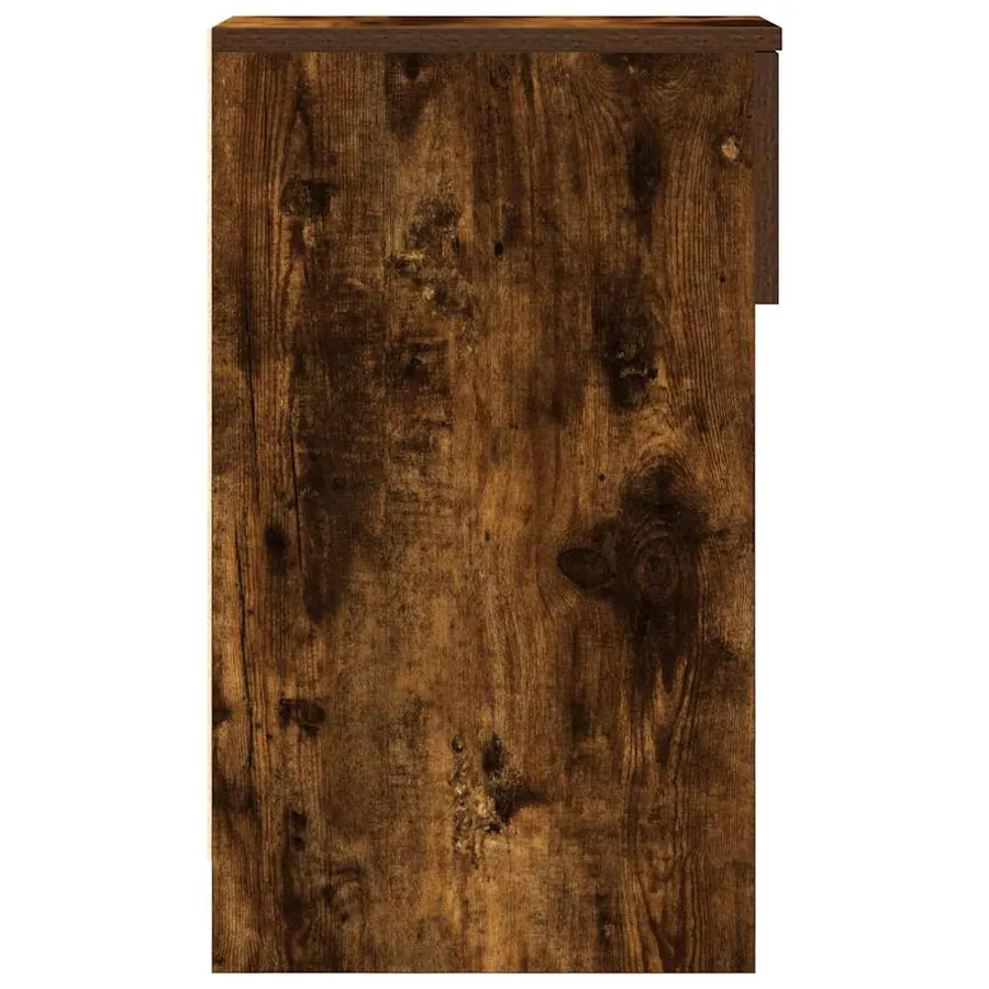 Table de chevet avec tiroir chêne fumé 20x36x60 cm - 6