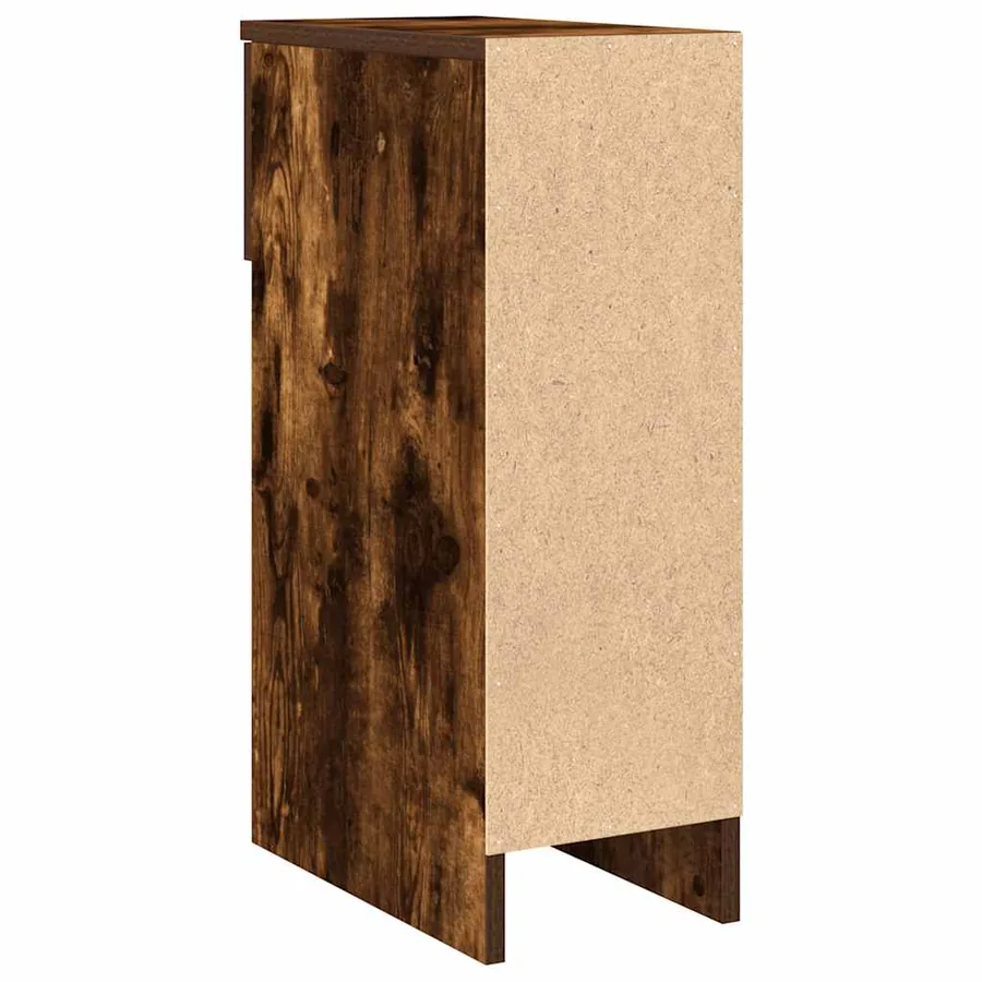 Table de chevet avec tiroir chêne fumé 20x36x60 cm - 7
