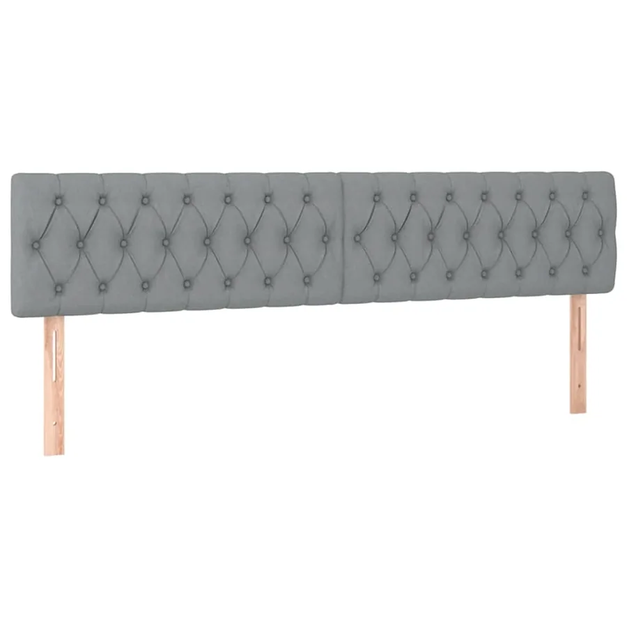Cadre de lit ottoman et matelas gris clair 180x200cm tissu - 9