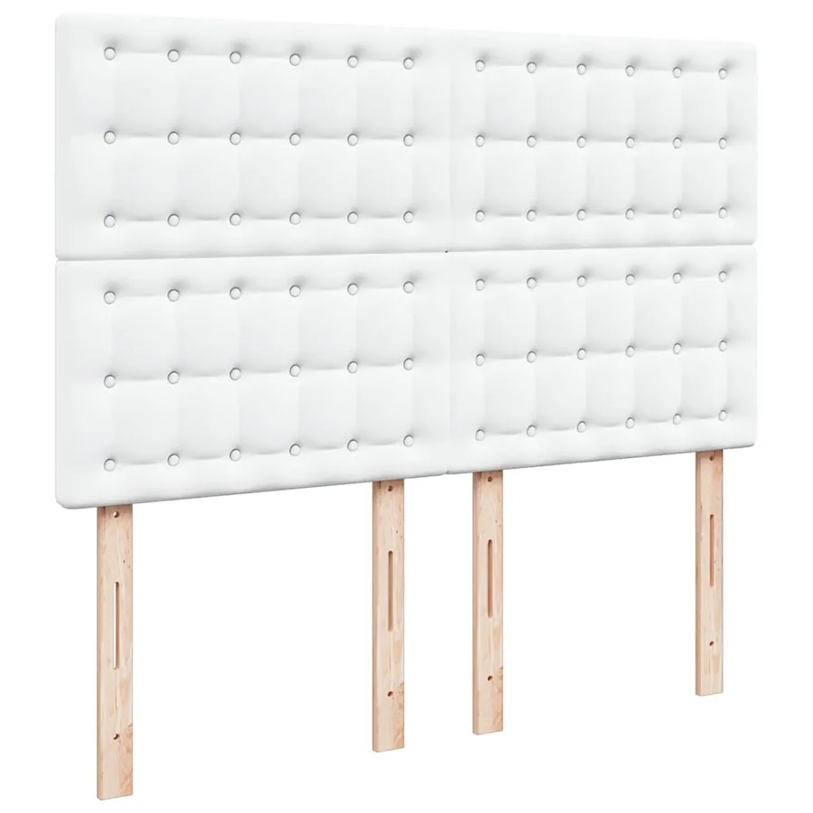 Cadre de lit ottoman avec matelas blanc 140x190 cm similicuir - 10