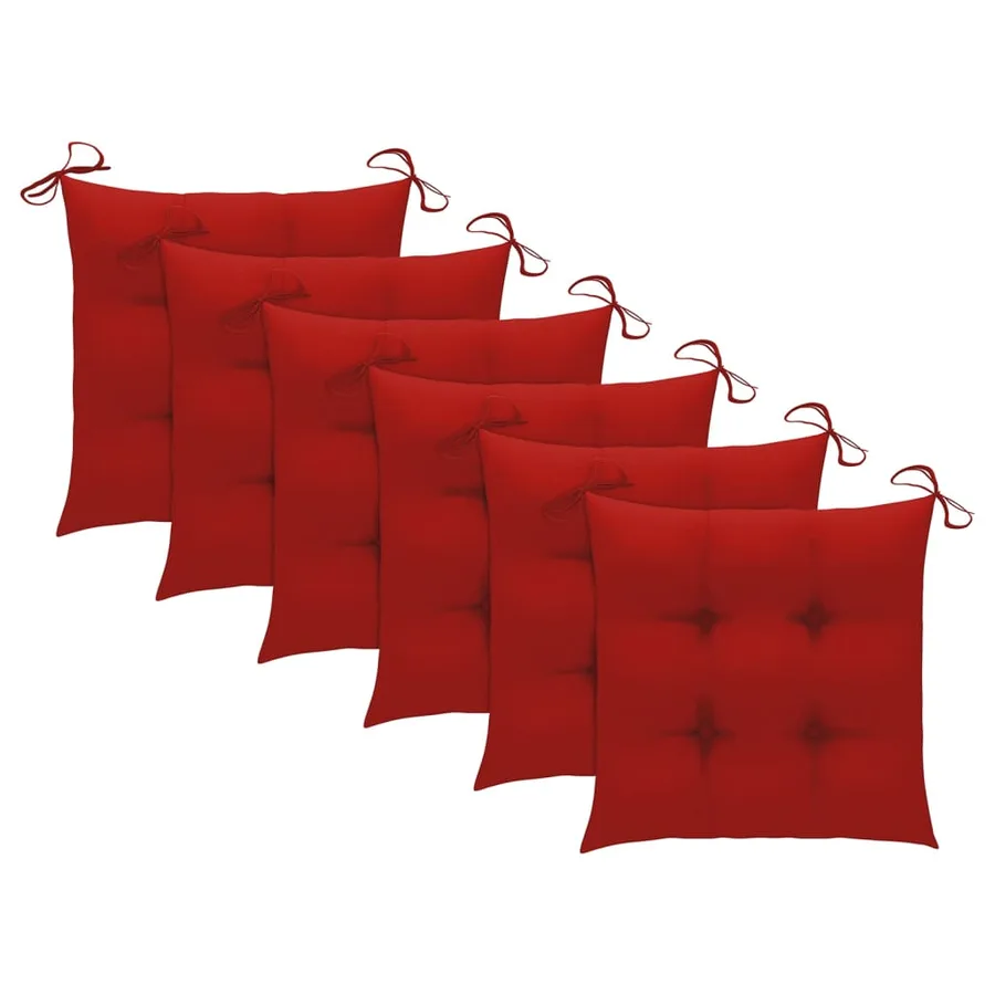 Chaises pliables de jardin avec coussins lot de 6 Bois de teck - 7