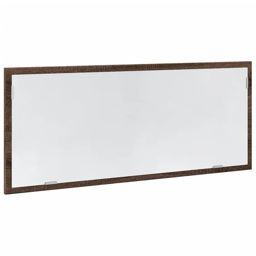 Miroir de salle de bain à LED chêne marron bois d'ingénierie - 5
