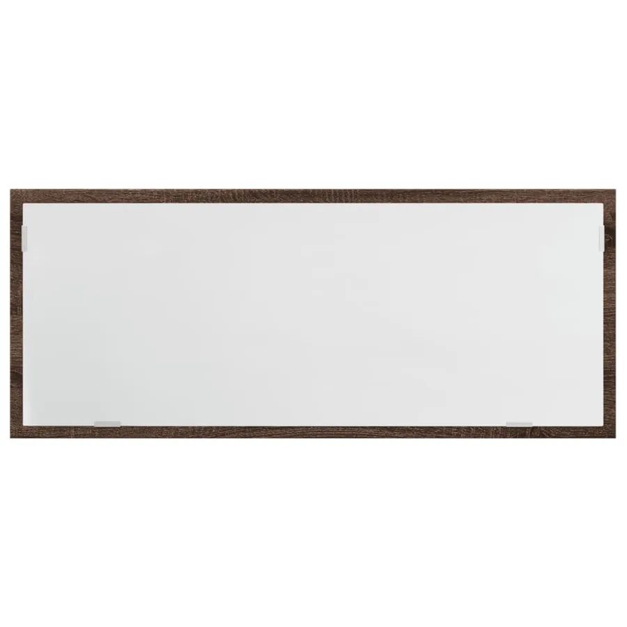 Miroir de salle de bain à LED chêne marron bois d'ingénierie - 6