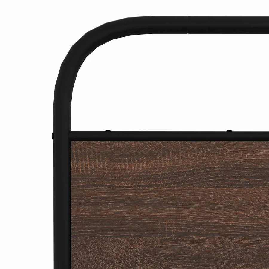 Cadre de lit sans matelas 135x190 cm chêne marron - 8