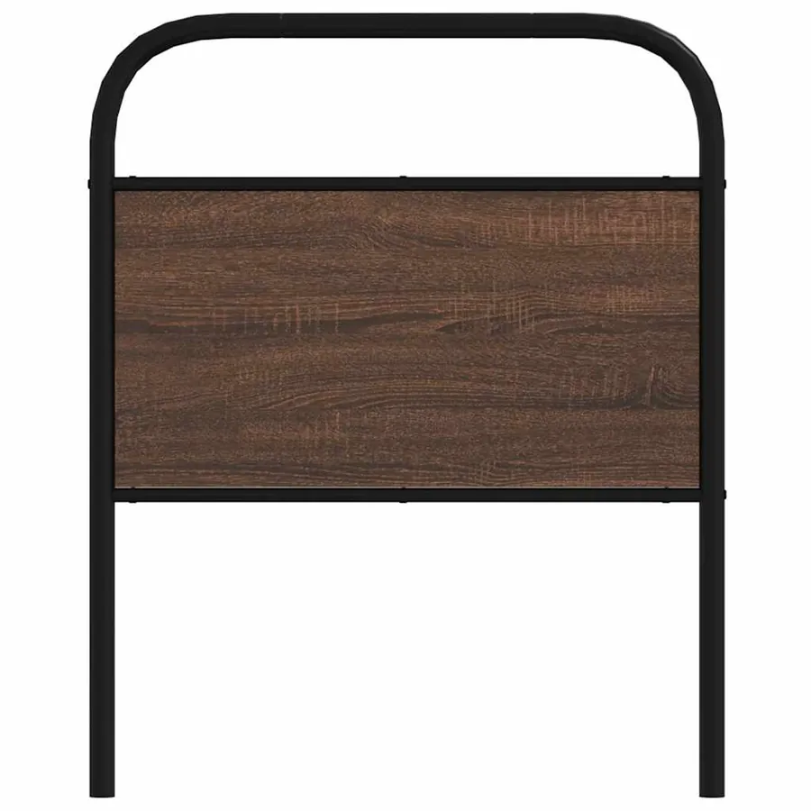 Tête de lit de remplacement chêne marron 75 cm acier et bois d'ingénierie - 3