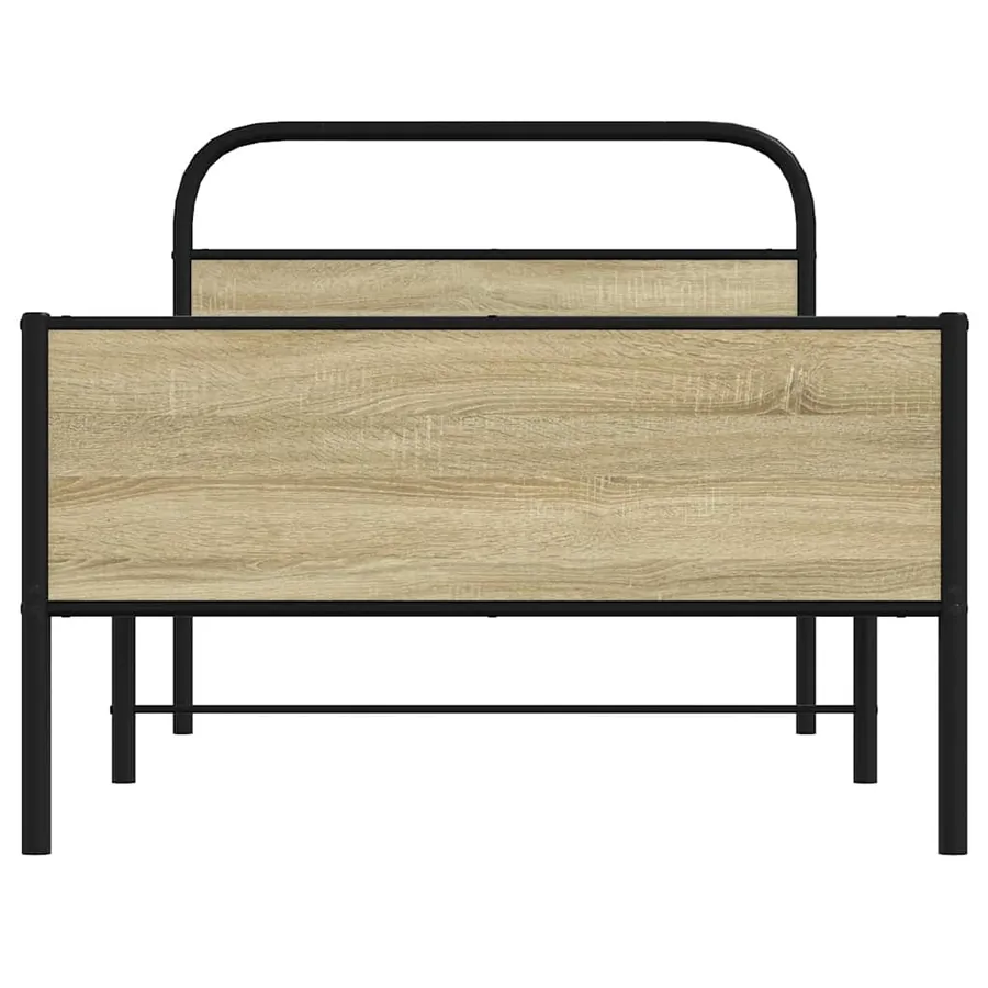 Cadre de lit sans matelas 100x190 cm chêne sonoma - 5