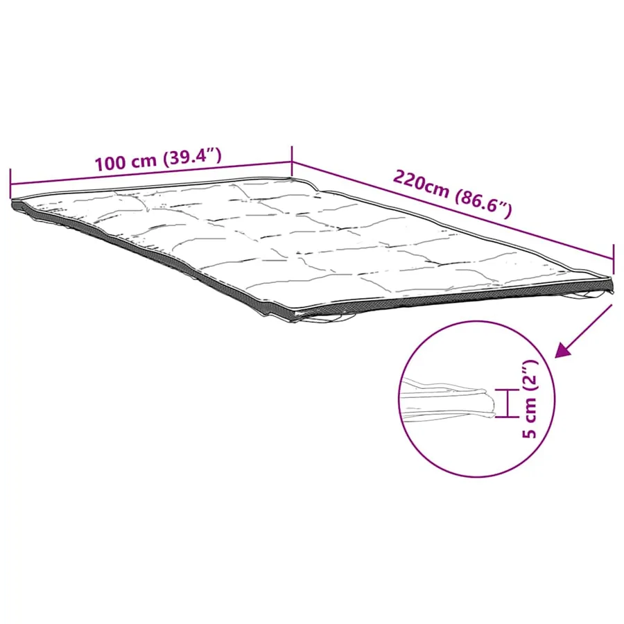 Protège-matelas blanc 100x220 cm - 7